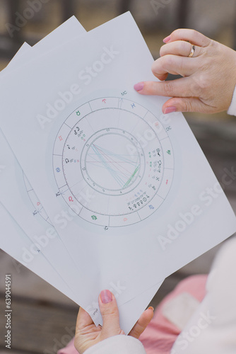Fotografie astrologer working on soul formula