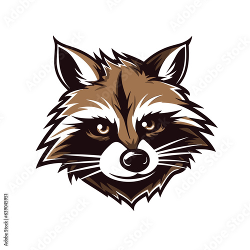Fototapeta Naklejka Na Ścianę i Meble -  Raccoon Vector Cute Raccoon Cartoon Symbol