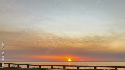 sunrise on the beach with special sunshine on the coast © Avelino