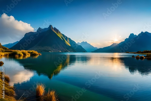 lake in mountains © zaroosh