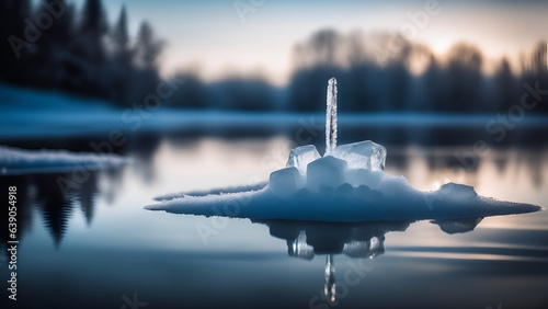 ice on a lake 