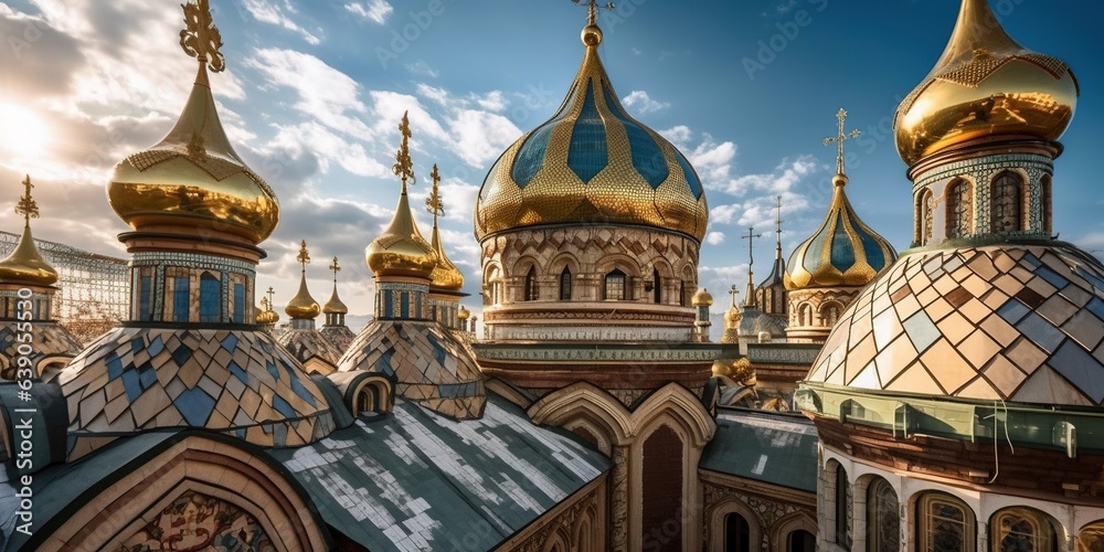 Obraz premium Domes of orthodox church