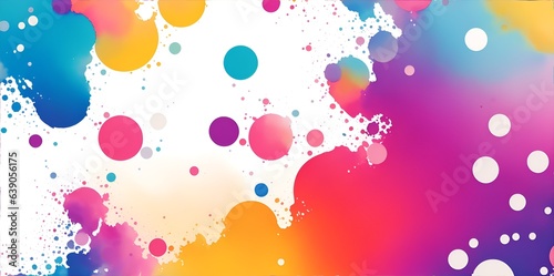 Photo of a vibrant and colorful background with an abundance of polka dots