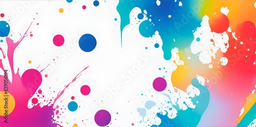 Photo of a vibrant and colorful abstract background filled with an array of dots and colors
