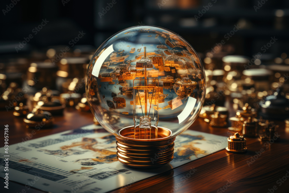 Puzzle of Creativity. Puzzle pieces coming together to form a lightbulb, illustrating the process of assembling ideas. Generative Ai. Puzzle of Creativity. Puzzle pieces coming together to form a lightbulb, illustrating the process of assembling ideas. Generative Ai.