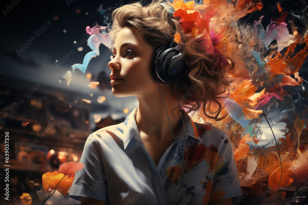 Creative Synthesis. Person working on a collage, combining various images and elements to synthesize a new idea. Generative Ai. Creative Synthesis. Person working on a collage, combining various images and elements to synthesize a new idea. Generative Ai.