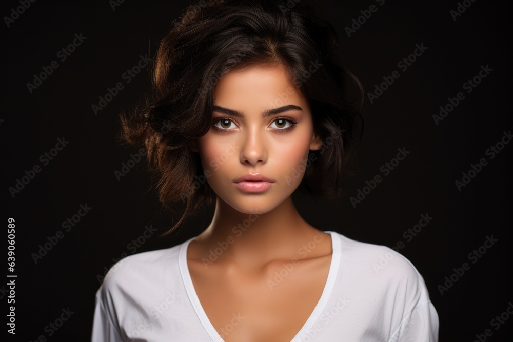 Young beautiful woman in a studio Young beautiful woman in a studio