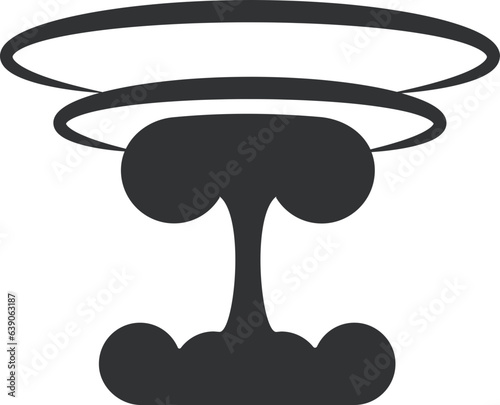 Bomb Icon. Bang and Exploding Symbol Isolated Element