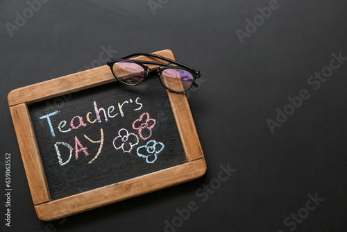 Blackboard with text TEACHE...