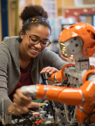 Black woman in Robotics