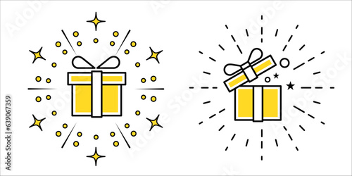 プレゼント・贈り物のシンプルなイラスト