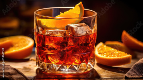 A Negroni cocktail showcasing citrus