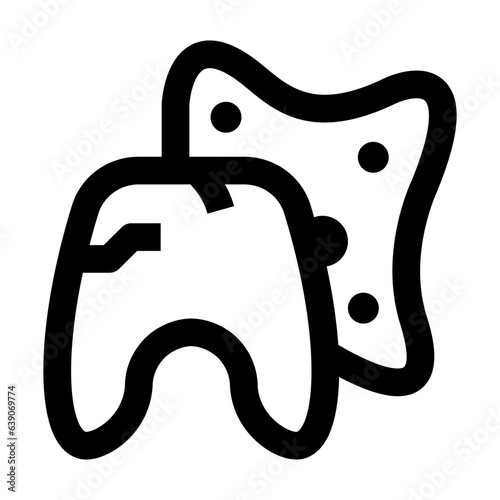 tooth germs icon line style