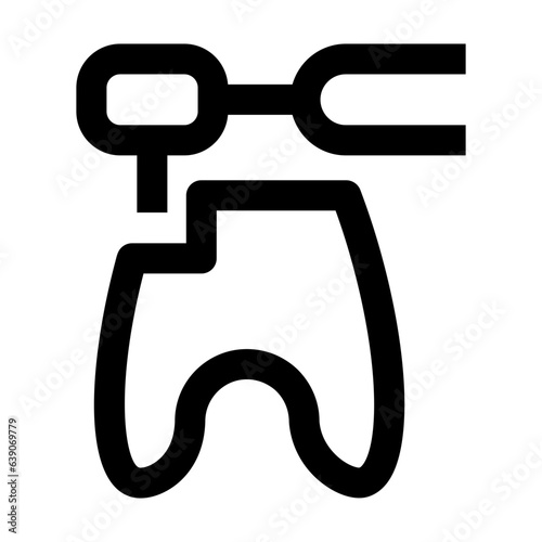 tooth feeling icon line style