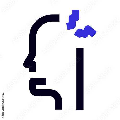headache icon line style