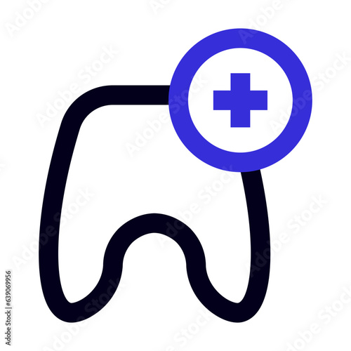 tooth icon line style