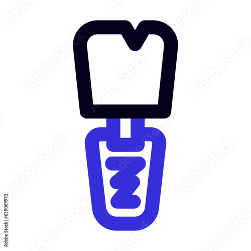 Dental Implant icon line style