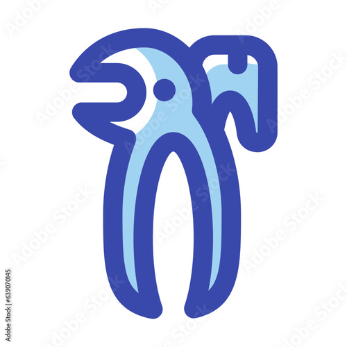 Tooth pliers icon line style