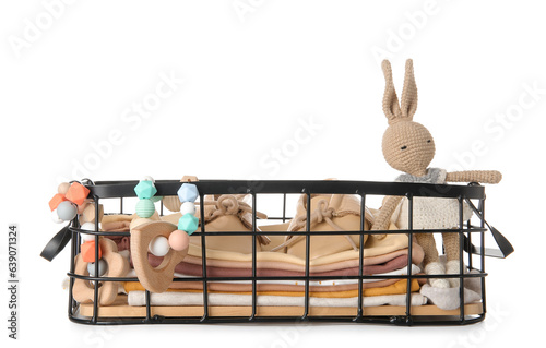Basket with gifts for baby ...