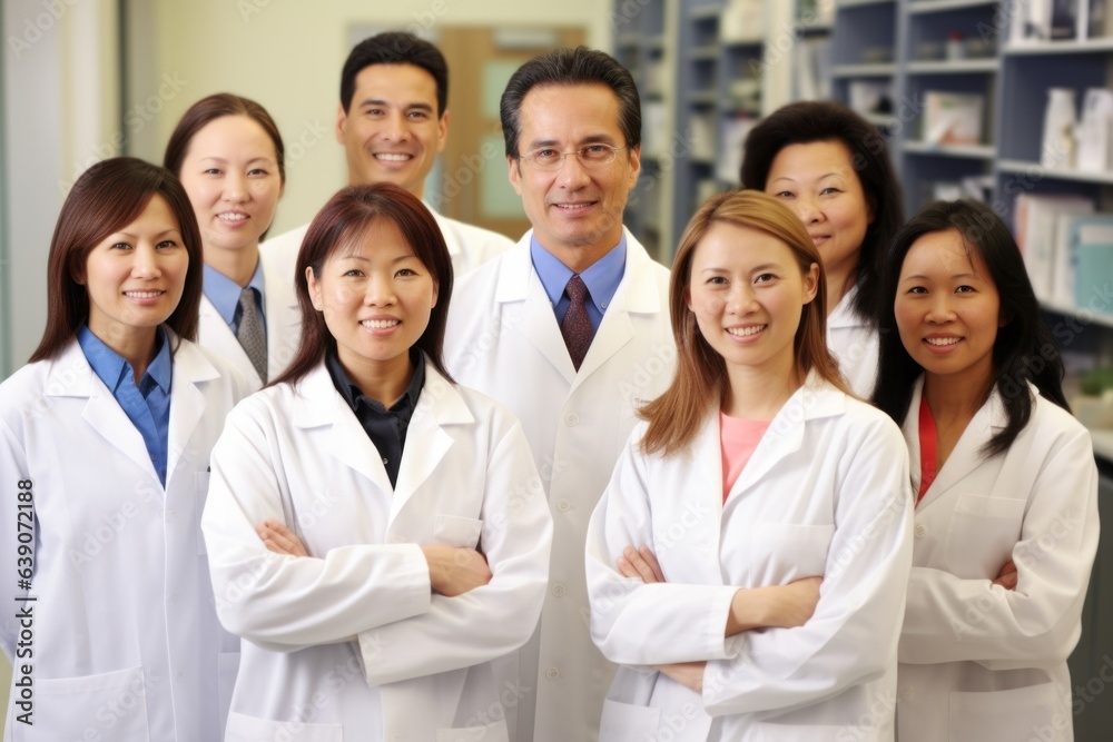 Portrait of a diverse group of medical staff standing in a hospital Portrait of a diverse group of medical staff standing in a hospital