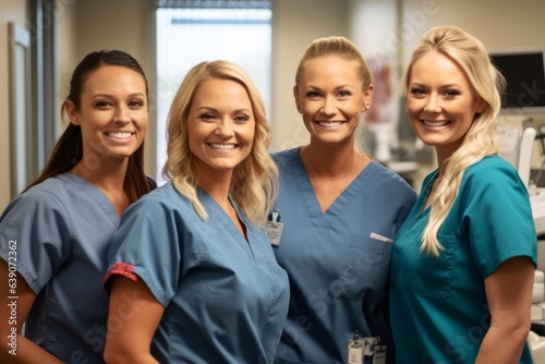 Group portrait photography of a professional and attentive nursery team