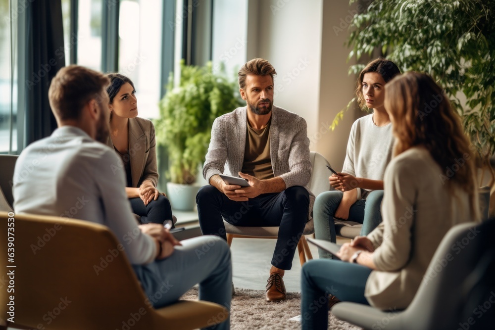 Group of business people in a meeting at office. Group of business people in a meeting at office. Group of business people in a meeting at office. Group of business people in a meeting at office.