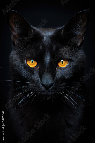 Black cat Portrait 