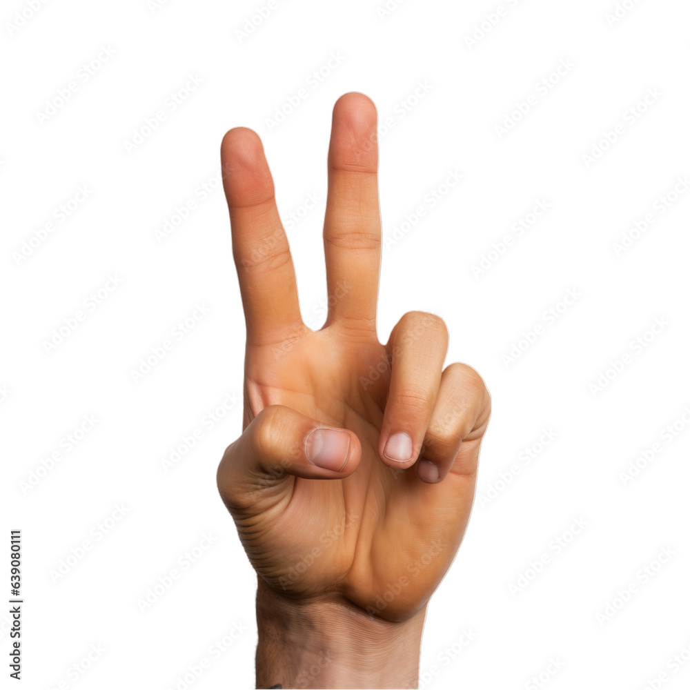 Someone making a peace sign with their hand Someone making a peace sign with their hand