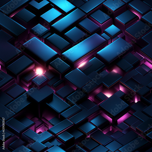 abstract background with squares 3D seamless pattern continuous design, uninterrupted motif, or consistent repetition