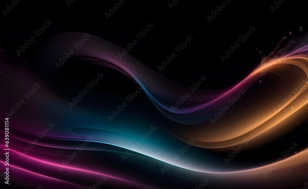 Wave of gradient splash colors on a black background
Wave of gradient splash colors on a black background