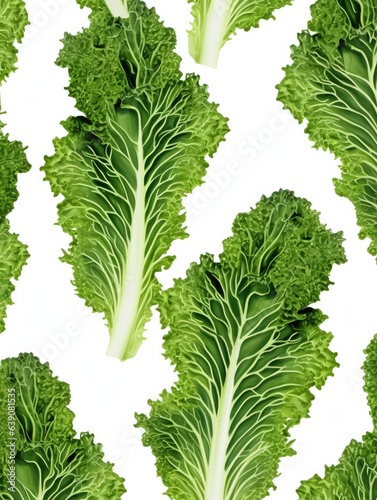 Kale leafy greens copy space pattern wallpaper on white