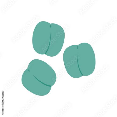 Meningococcus Bacteria Cause Of Meningitis. Virus and Bacteria Illustration Isolated In White Background.  Virus Bacteria Germs Designs.