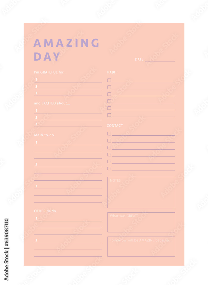 Daily Planner. (Summer) 
