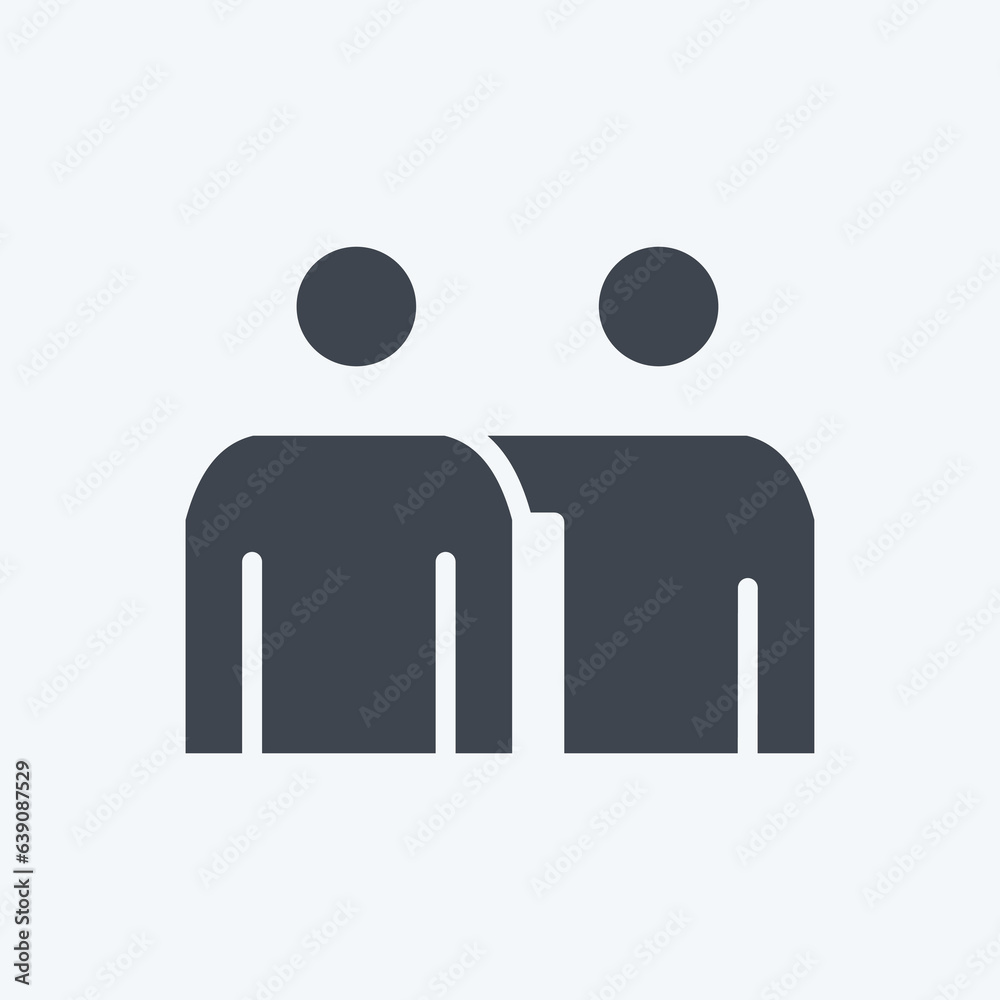 Icon Mentoring. related to Volunteering symbol. glyph style. Help and support. friendship Icon Mentoring. related to Volunteering symbol. glyph style. Help and support. friendship