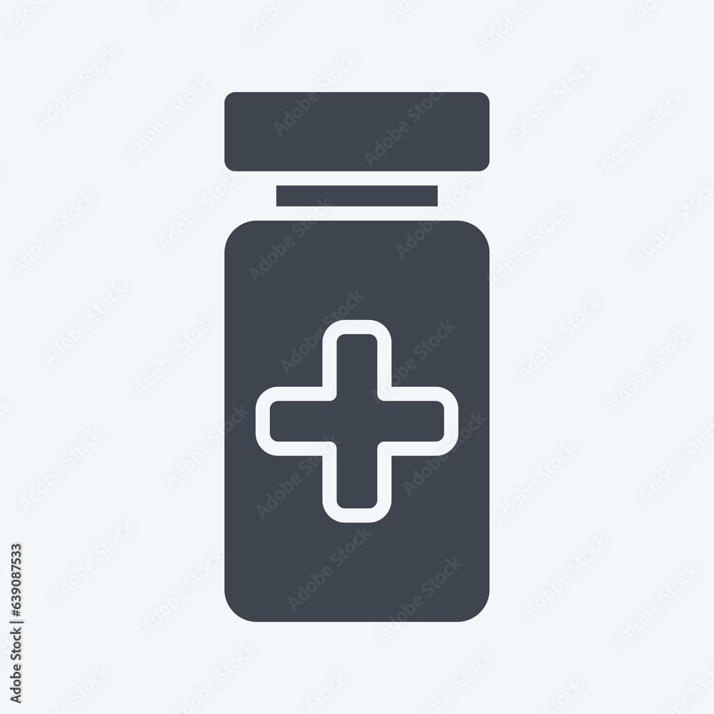 Fototapeta premium Icon Medical Volunteering. related to Volunteering symbol. glyph style. Help and support. friendship
