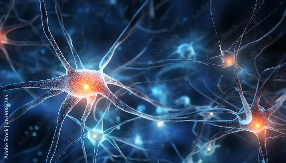 neuron brain cells 3d rendering neuron brain cells 3d rendering