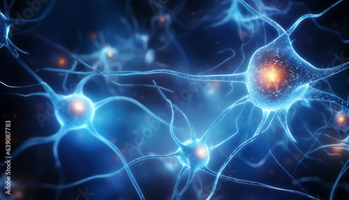 neuron brain cells 3d rendering