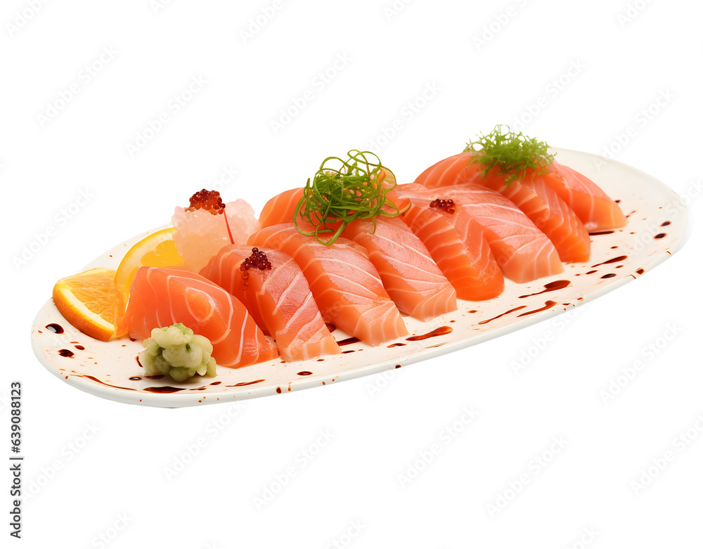 sashimi set, japanese food. AI Generated. sashimi set, japanese food. AI Generated.