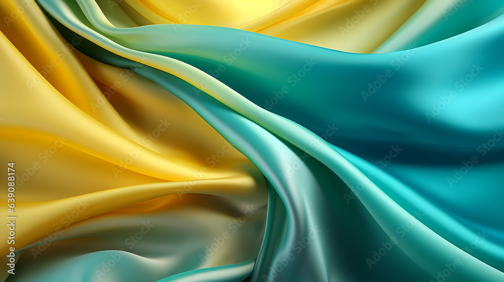 abstract background with wavy folds of silk fabric