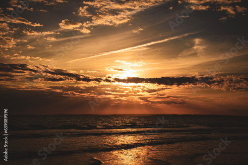 sunset on the beach