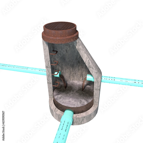 Sanitary Sewer with Transparent Background