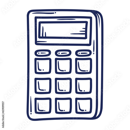 calculator math doodle icon