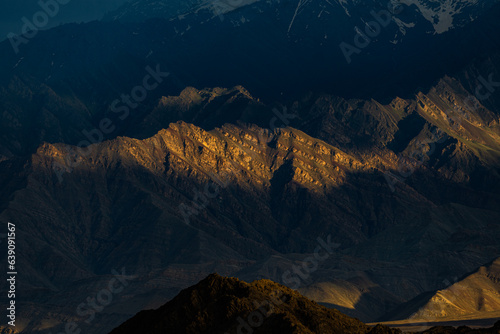 A panoramic landscape of light and shadows falling on mountains as fine art © Sandeep