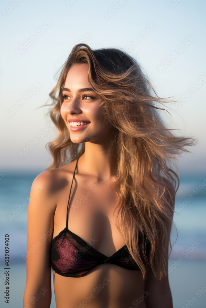 Young woman on the beach