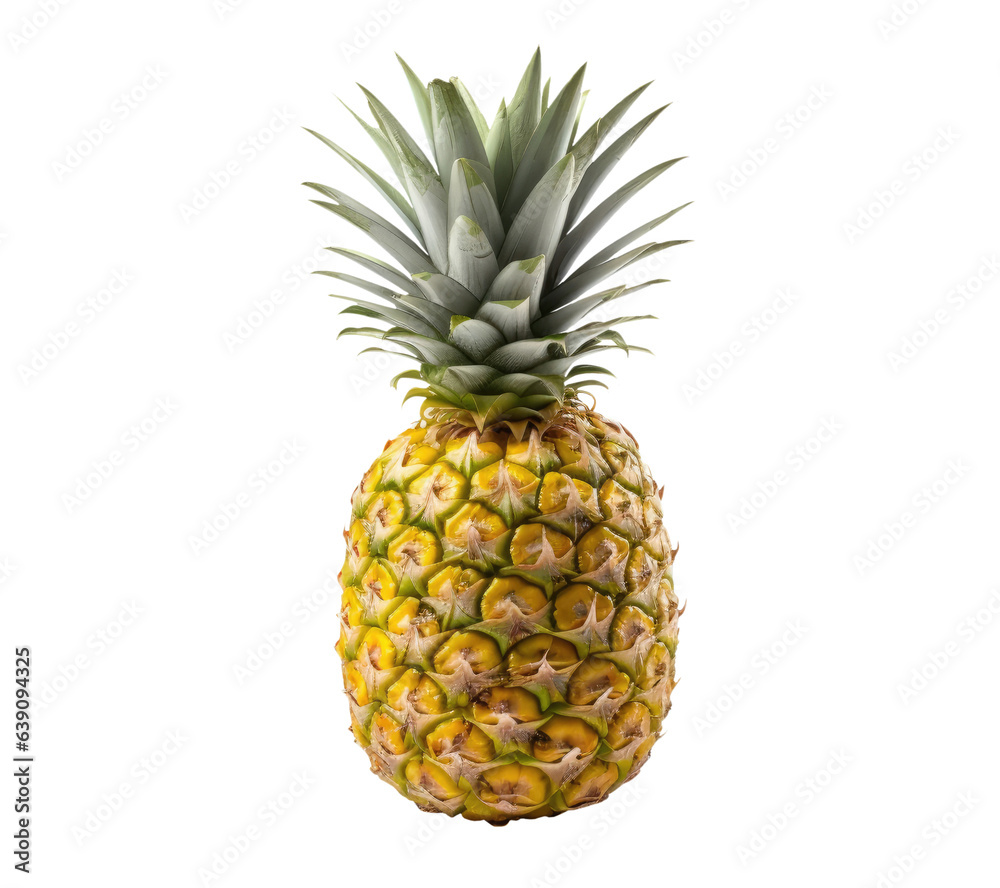 Ripe pineapple isolated on transparent background Ripe pineapple isolated on transparent background