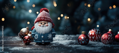 Tiny Santa Claus Ornaments and Figurines Generative AI