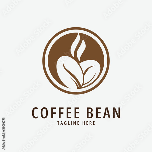 coffee bean logo vector illustration design