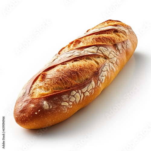 Baguette isolated on white background