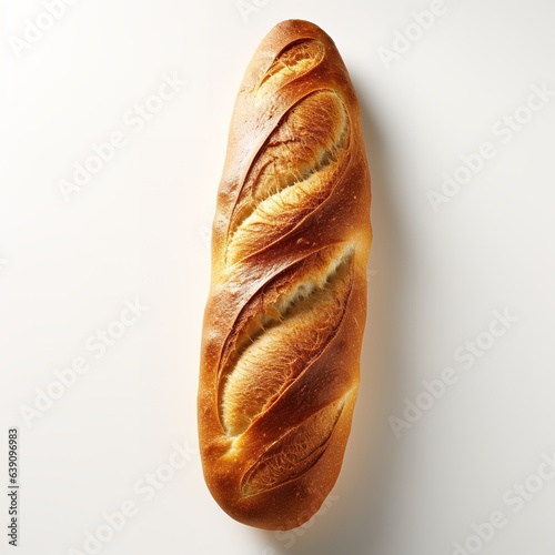 Baguette isolated on white background