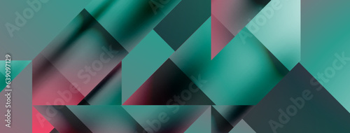 Vivid abstraction unfolds. Triangles in seamless harmony, composing dynamic geometric backdrop. Interplay of angles and hues forms captivating tapestry, evoking modernity and artistic allure